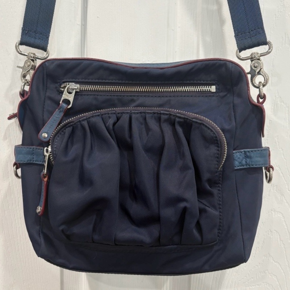 MZ WALLACE BLUE NYLON CROSSBODY BAG